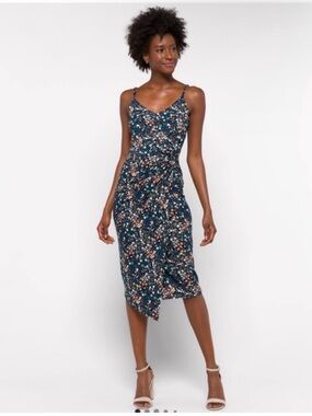 knee length dresses for ladies Vivienne Midi Dress in Black – Sadie Blue main image 1